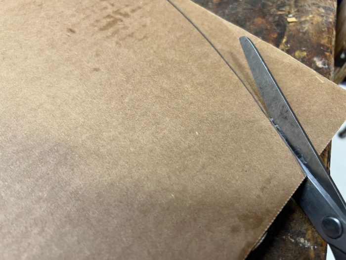 Use scissors to cut out your template carefully.